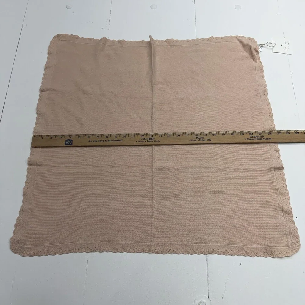 Lilette By Lil Legs Baby Receiving Blanket Pink Knit Ruffle Cotton Baby Girl